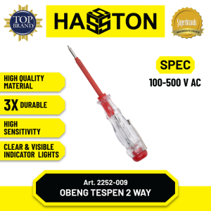 Hasston Obeng Multi Tespen 2 Way / Voltage Tester (2252-009)