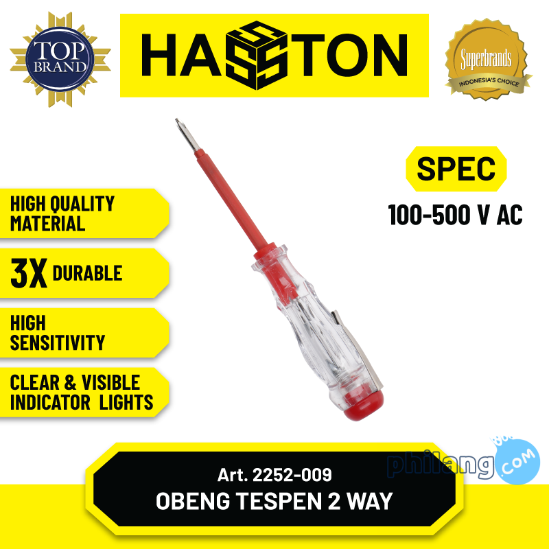 Hasston Obeng Multi Tespen 2 Way / Voltage Tester (2252-009)