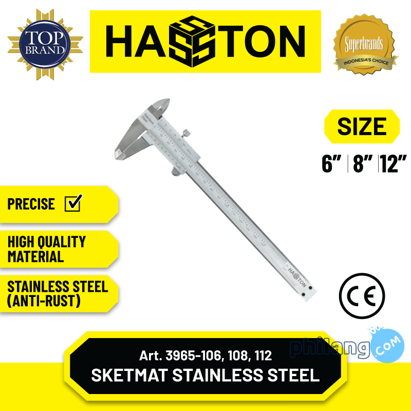 Hasston Sketmat Stainless Steel / Jangka Sorong (3965)