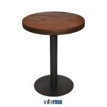 Informa 60 Cm London Elm Meja Bar Round - Hitam