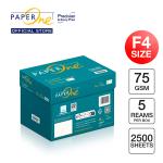 PaperOne Kertas F4 75gr Copier 1 Box (2500 lembar) Kertas HVS