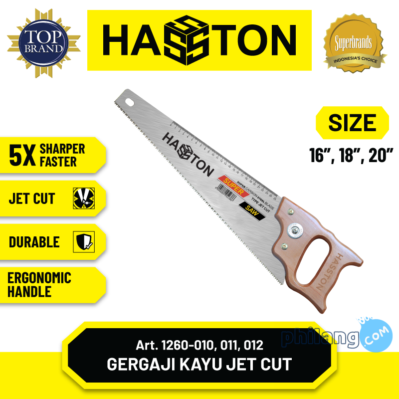 Hasston Gergaji Kayu / Gergaji Belah / Gergaji Potong Pegangan Kayu (1260)