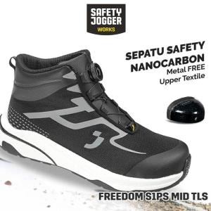 Sepatu Safety Jogger Works Freedom S1PS MID TLS Sepatu Kerja Trendy Nano Carbon Toecap Anti Paku Ant