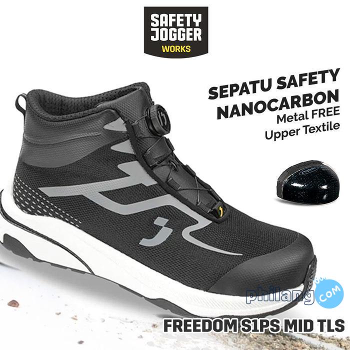 Sepatu Safety Jogger Works Freedom S1PS MID TLS Sepatu Kerja Trendy Nano Carbon Toecap Anti Paku Ant
