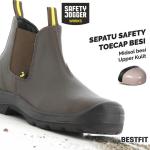 Sepatu Safety Jogger Bestfit DBN Coklat Besi Fleksibel Ringan Nyaman Adaptif Pelindung Jari Kaki Baj
