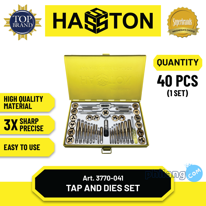 Hasston Snei Tap Set 40pcs / Alat Snei Tap Ulir (3770-041)