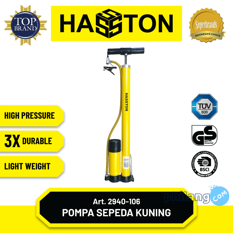 Hasston Pompa Sepeda Tabung With Meter (2940-106)