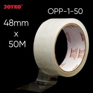 Opp Tape Lakban Bening Joyko OPP-1-50M ~ 100M 48mm Strong Adhesive - OPP-1-50M