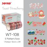 Washi Tape Pita Perekat Selotip Kertas Warna Joyko WT-107~109 - WT-108