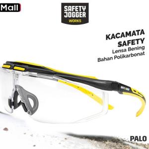 Kacamata Safety Jogger Palo Clear Polikarbonat Lensa Dust Protection Perlindungan Mata Extra Lebar