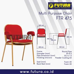 Kursi Futura FTR 475 ( FTR 457 with Armrest ) Bahan Kain Karung