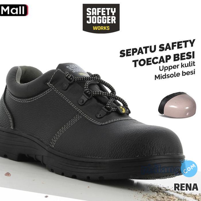 Sepatu Safety Jogger Works Rena S3 Rubber Outsole Heat Resistance Sole Anti static anti slip - 38