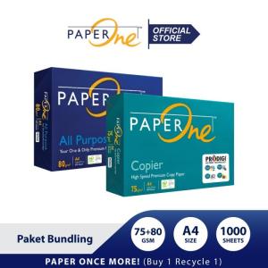 PaperOne Kertas A4 75 + 80 gr 2 Rim (1000 lembar) Kertas HVS Bundling