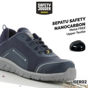 Safety Jogger Works Ligero2 S1P Navy Sepatu Safety Sepatu Proyek Nano Carbon Toecap Anti Static ESD 