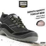 Sepatu Safety Jogger Gobi Black Pria Kulit Ujung Toecap Besi - 38