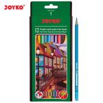 Joyko Pensil Warna Dapat Dihapus Erasable Color Pencils Hexagonal Grip - 12Warna CP-109