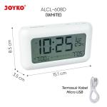 Jam Beker Dering Rechargeable Digital Alarm Clock Joyko ALCL-608D - White