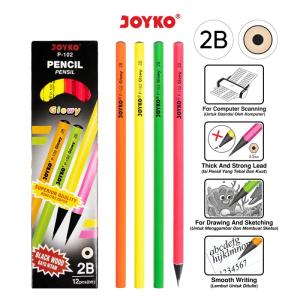 Pencil / Pensil Joyko P-102 / 2B / Glowy / 1 BOX 12 PCS