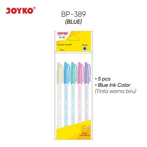 Ball Pen Pulpen Pena Joyko BP-389 Express Yourself 0.7 mm 1 Set 5 Pcs - Blue