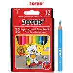 Joyko Pensil Warna Mini Short Color Pencils Hexagonal Grip - 12Warna CP-S12