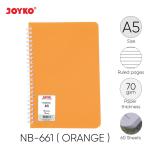 Ruled Notebook Diary Agenda Buku Catatan Bergaris Joyko NB-661 60 hal - Orange