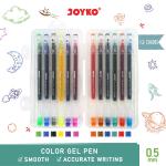 Color Gel Pen / Pulepen / Pena Joyko GPC-247S / 12 Warna / 0.5 mm