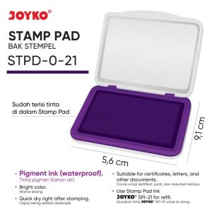 Stamp Pad Ink Tinta Bak Stempel Refill Tinta Stempel Joyko - STPD-0-21 Pad