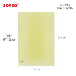 Clear Sleeves Map L Bening Transparan Joyko CS-10/A4 2335/F4 - CS-2335 Yellow