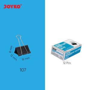 Binder Clip Klip Penjepit Kertas Joyko Black - No.107-12Pcs