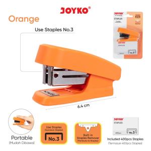 Stapler dan Staples Isi Jepretan Joyko ST-19 1 Set ( Stepler + Isi ) - Orange