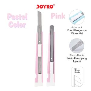 Cutter Pemotong Joyko A-300A Pastel Color - Pink