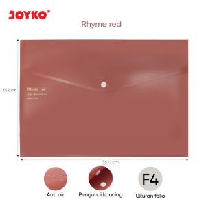 Map Kancing Plastik Data Bag Tas Joyko DBG-109 - Rhyme Red