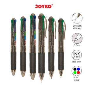 Ball Pen / Pulpen / Pena Joyko BP-213 / Quaco/ 0.7 mm/ 4 Warna/ Colors