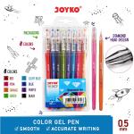 Color Gel Pen / Pulepen / Pena Joyko GPC-309S / 1 Set 8 Warna / 0.5 mm