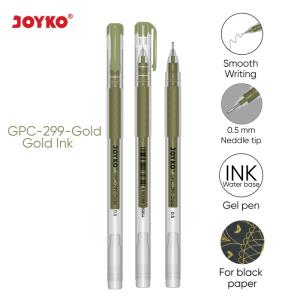 Color Gel Pen Pulpen Pena Joyko GPC-299 Premium Color 0.5 mm - Gold