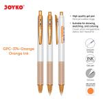 Color Gel Pen Pulpen Pena Jel Warna Joyko GPC-374 0.5 mm - Orange