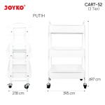 Rak 3 Susun Roda Troli Penyimpanan Rolling Storage Joyko CART-52 - White