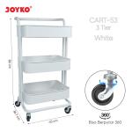 Rak 3 Susun Roda Troli Penyimpanan Rolling Storage Joyko CART-53 - White