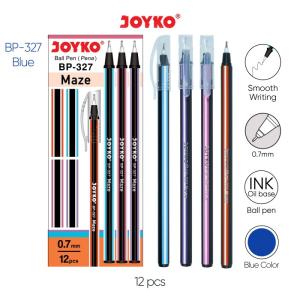 Ball Pen Pulpen Pena Joyko BP-327 Maze 0.7 mm 1 Box 12 Pcs - Blue