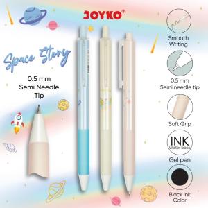 Gel Pen Pulpen Pena Joyko GP-382 Space Story 0.5 mm