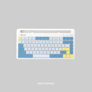 Rexus Keyboard Dual Connection Mosaic KB01 - White KB01