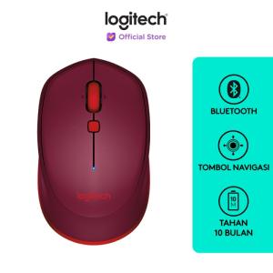 Logitech M337 Mouse Wireless Bluetooth Windows & Mac - Red