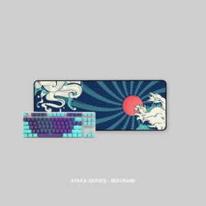 Rexus Keyboard Mousepad Bundling AYAKA Series TKL - KG3 Mizunami, Red