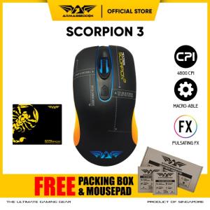 Armaggeddon Mouse Gaming Scorpion 3 4800 CPI - Garansi 2 Tahun - No Name, Scorpion 3