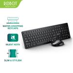 Keyboard Mouse Wireless Robot KM4000 Combo Bluetooth Receiver USB