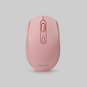 Rexus Mouse Wireless Office Q35 Silent Click - Merah Muda