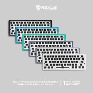 Rexus Keyboard Gaming Mechanical Daxa M61 Barebone - Acryclic White