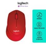 Logitech M331 Mouse Wireless Silent Click - Red