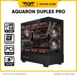 Casing Gaming Armaggeddon Aquaron DUPLEX PRO M-ATX with Front Panel - BLACK