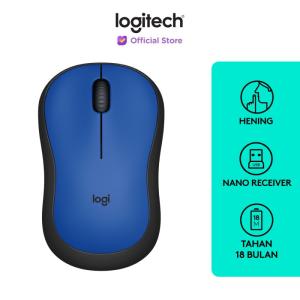 Logitech M221 Mouse Wireless Silent Click - Blue